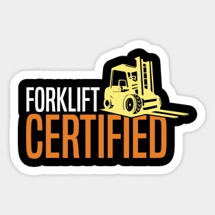 Forklift Certified Sticker
